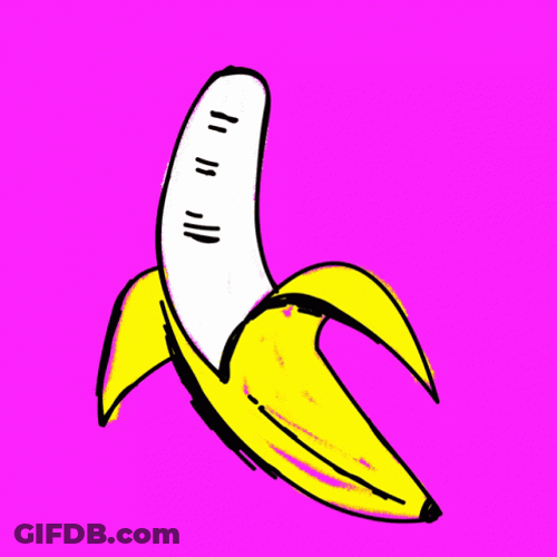 Artistic Banana Neon Pink GIF