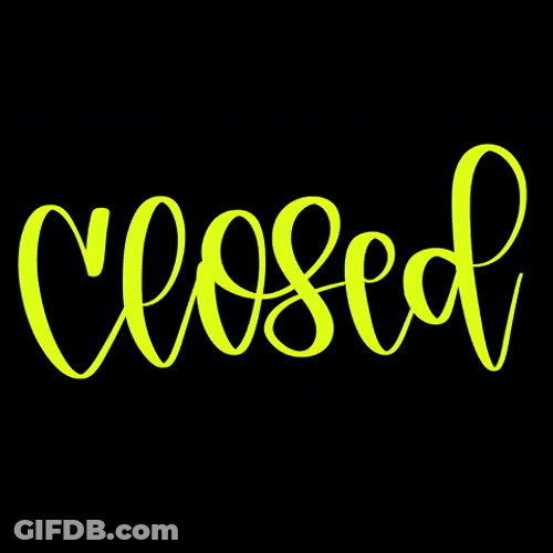 Artistic Cursive Text Closed GIF