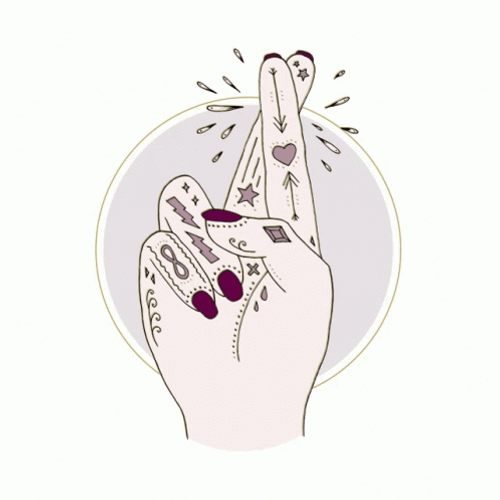 Artistic Hand Fingers Crossed GIF