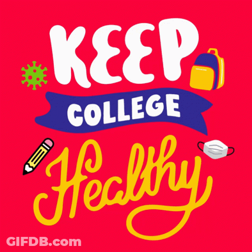 Artistic Slogan Keep College Healthy GIF