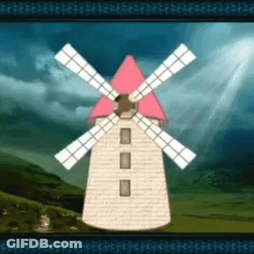 Artistic Windmill Art GIF