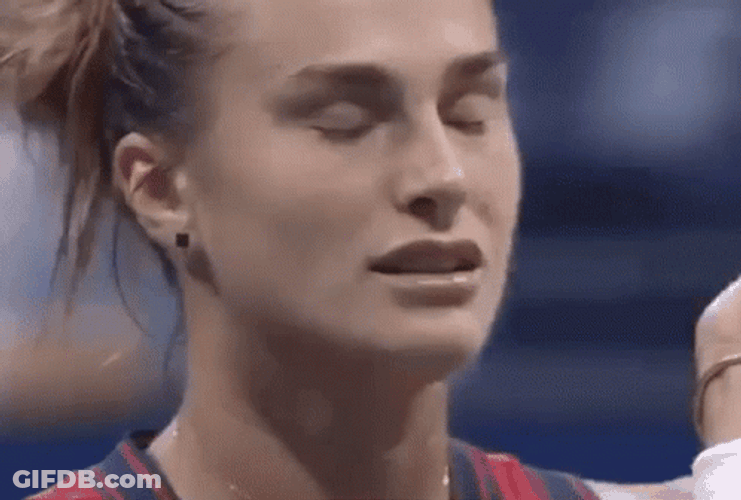 Aryna Sabalenka Slapping Face GIF