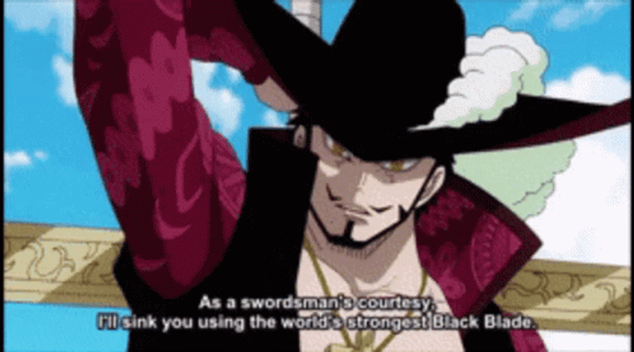 As A Sword Man Courtesy Mihawk GIF