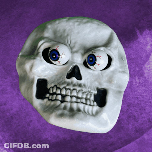 As If Skull Eye Roll GIF