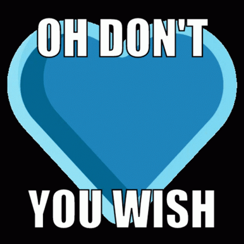 As You Wish Flashing Blue Heart GIF