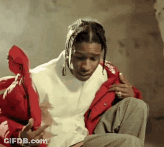 Asap Rocky Showing Jacket GIF