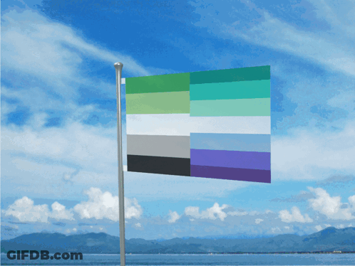 Asexual Flag Flying GIF