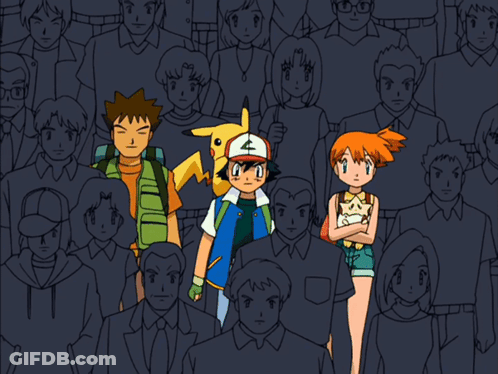 Ash And Misty Before Crowd GIF