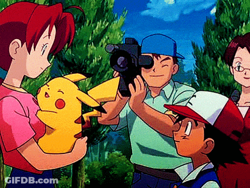 Ash And Pikachu With Group Of Cartoon Characters GIF