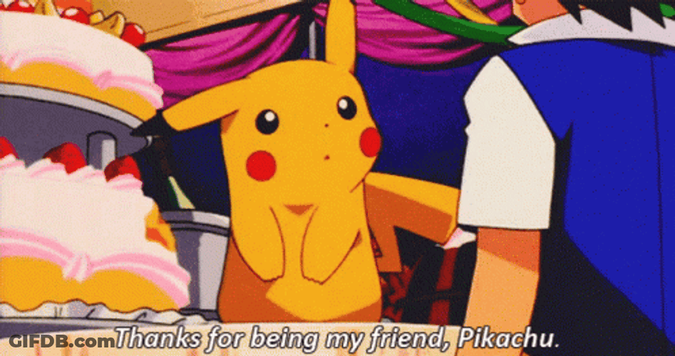 Ash Giving Cap To Cute Pikachu GIF