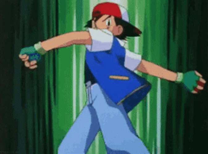 Ash Throwing A Pokeball Pokemon Series GIF