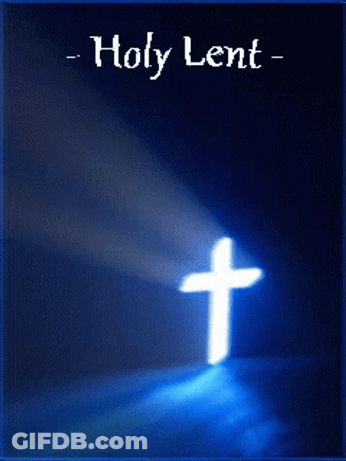 Ash Wednesday Glowing Cross In The Dark GIF