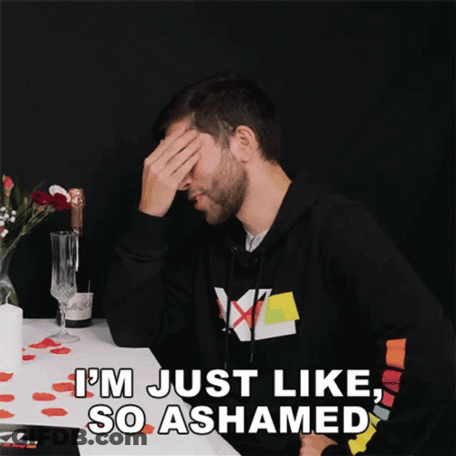 Ashamed Uncomfortable Man GIF