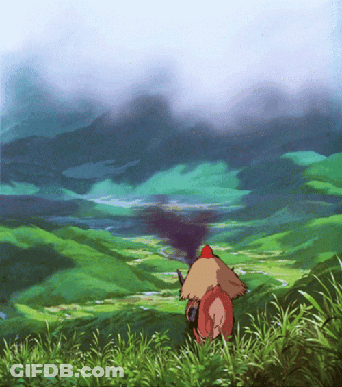 Ashitaka Walking Away Princess Mononoke GIF