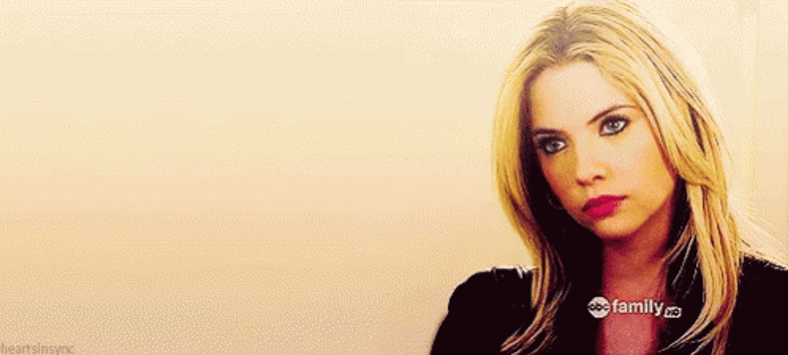 Ashley Benson Stink Eye Fake Smile GIF