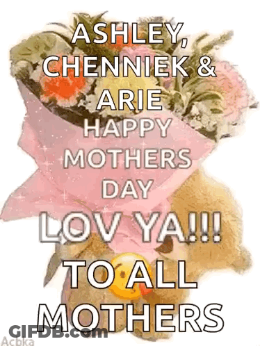 Ashley, Chenniek & Arie Happy Mothers Day GIF