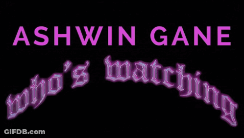 Ashwin Gane All Away White Letters On Black Background GIF