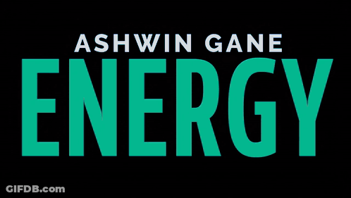 Ashwin Gane Energy Poster With Galaxy Background GIF