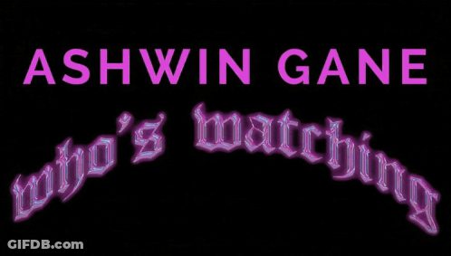 Ashwin Gane Who's Watching Poster Purple Gate GIF