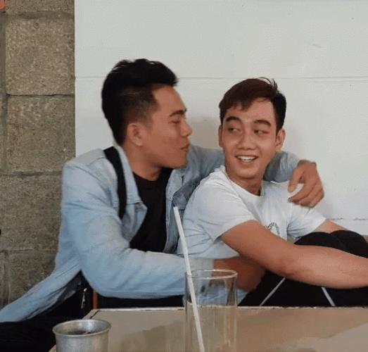 Asian Couple Full Of Love Gay Hug GIF