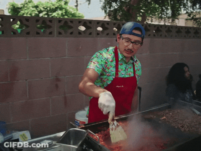 Asian Dad Cooking Dinner Barbecue Grill GIF