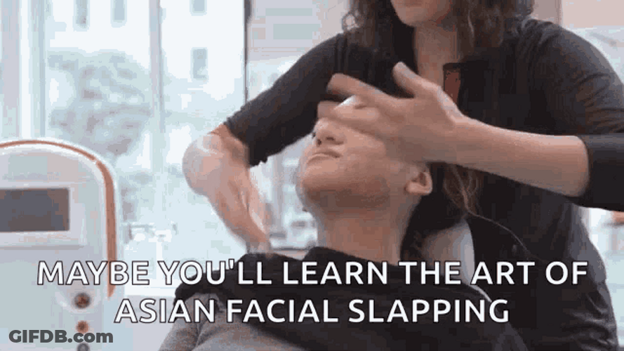 Asian Facial Slapping Art Spa GIF