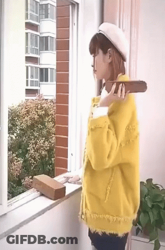 Asian Girl Brick GIF