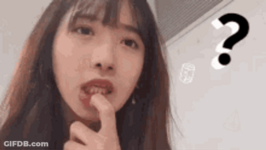 Asian Girl Confused Question Mark GIF