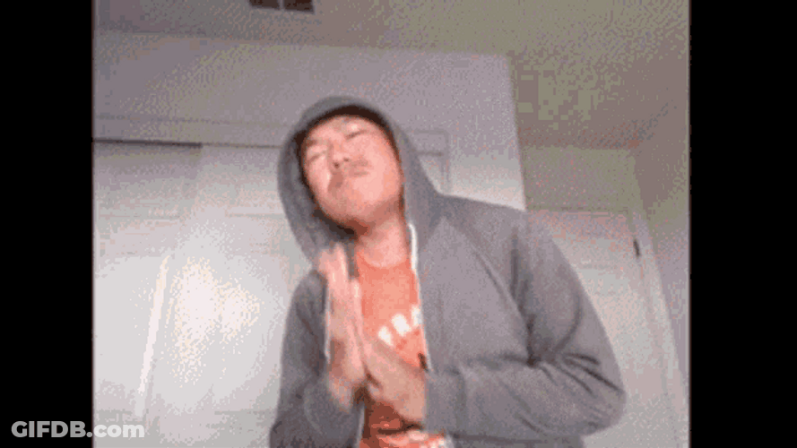 Asian Guy In His Gray Jacket Birdman Hand Rub GIF