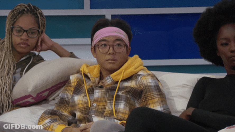 Asian Guy Thinking Straight Face GIF
