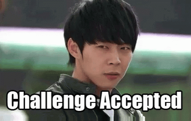 Asian Man Challenge Accepted GIF