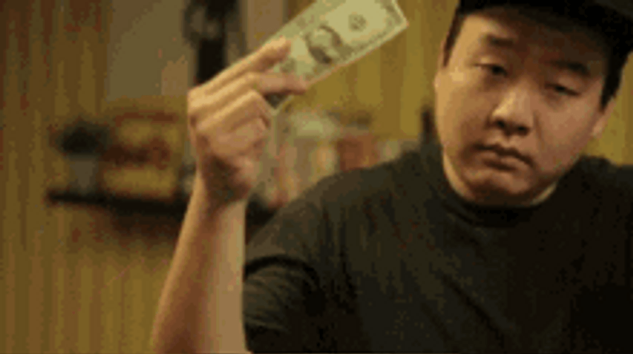 Asian Man Throwing Money GIF