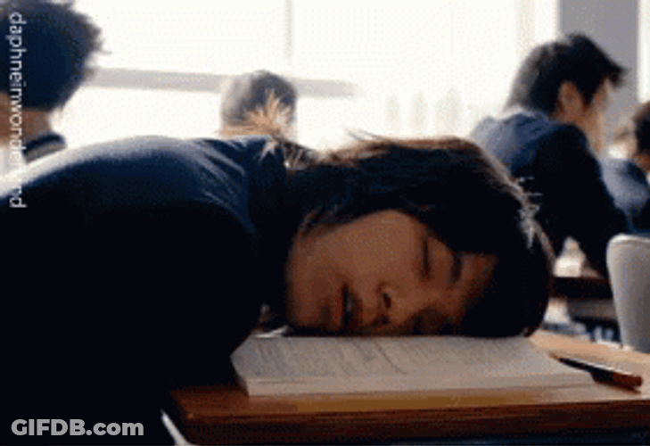 Asian Student Sleeping In Class GIF