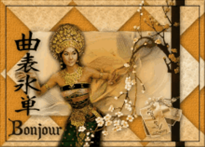 Asian Theme Bonjour Graphic Arts GIF