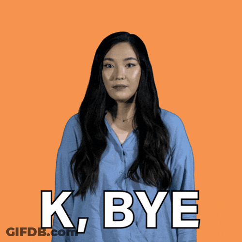 Asian Woman Waving K Bye GIF