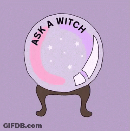 Ask A Witch Crystal Ball Shimmering GIF