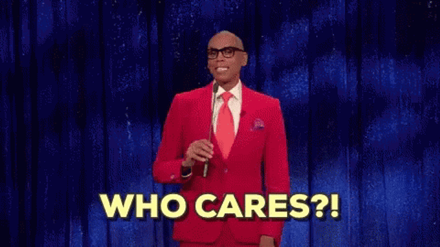 Asking Who Cares GIF