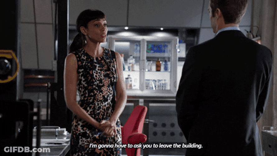 Asking You To Leave The Building GIF