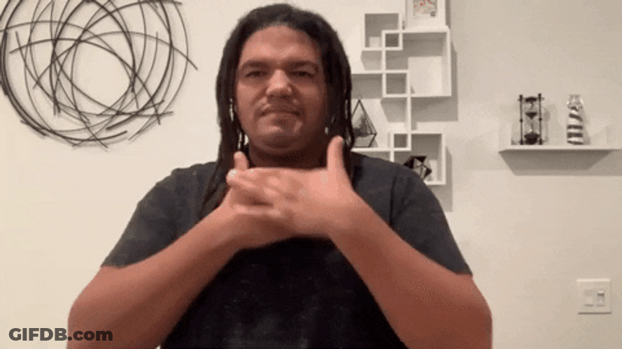 Asl Man With Dreadlocks GIF