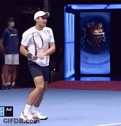 Aslan Karatsev Racquet Smash GIF