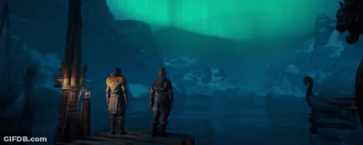 Assassin's Creed Valhalla Viking Aurora GIF