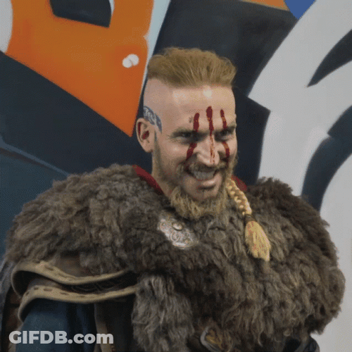Assassin's Creed Valhalla Viking Close-Up GIF