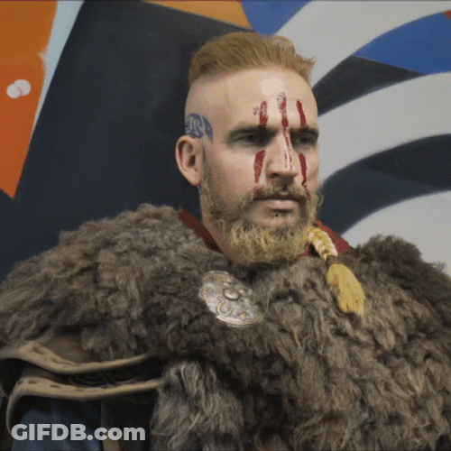 Assassin's Creed Valhalla Viking Grin GIF