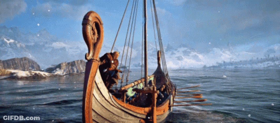 Assassin's Creed Valhalla Vikings Sailing GIF