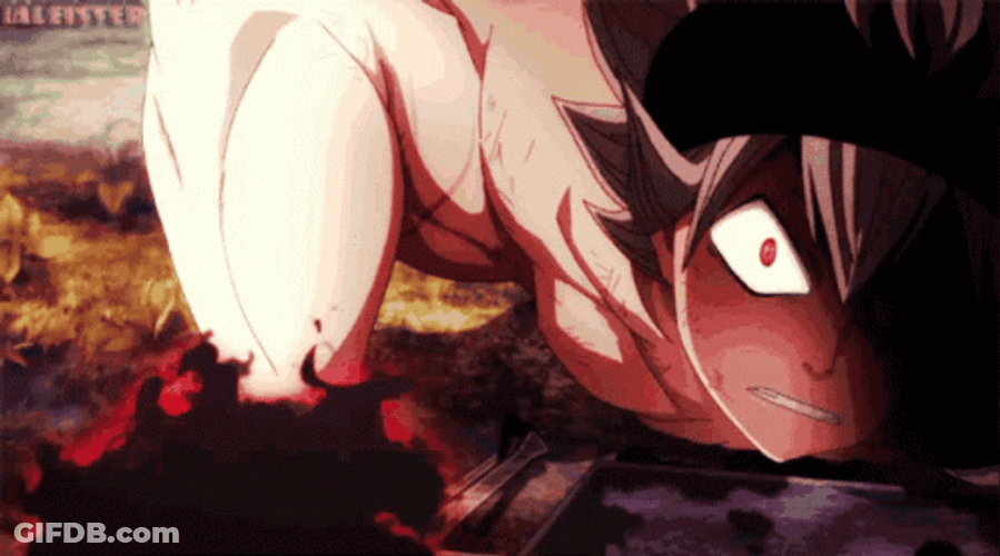 Asta Staria Covered With Black Energy GIF