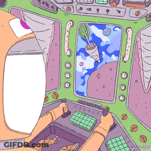 Asteroid Aesthetic Animation GIF