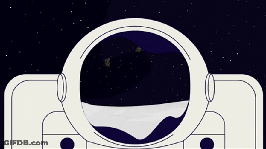 Asteroid Astronaut View GIF