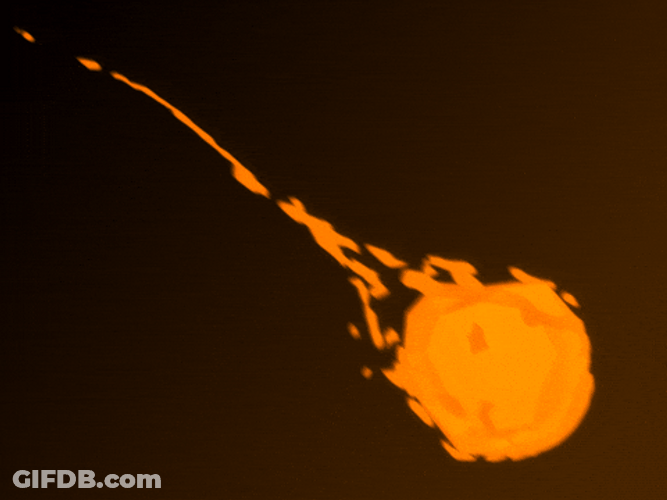 Asteroid Falling Fire GIF