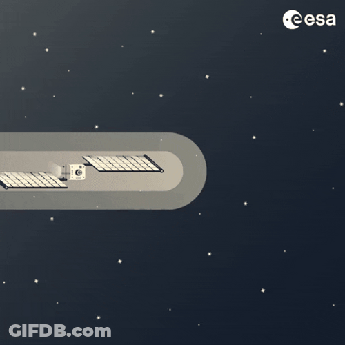 Asteroid Got Hit GIF