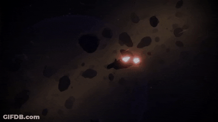 Asteroid Light Floating GIF
